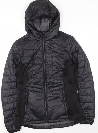 Mountain Warehouse Women Black Size 10 Hooded Water Resistant Puffer Jacket