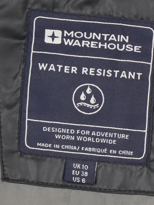 Mountain Warehouse Women Black Size 10 Hooded Water Resistant Puffer Jacket