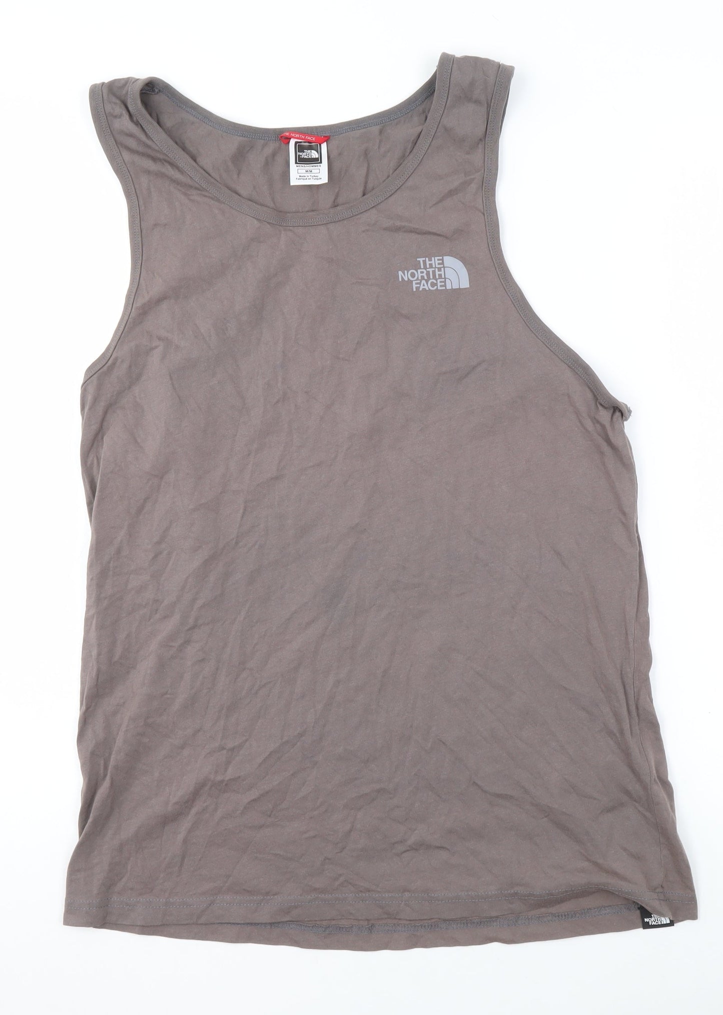 The North Face Mens Brown M Tank Top 100% Cotton Sleeveless Sportswear