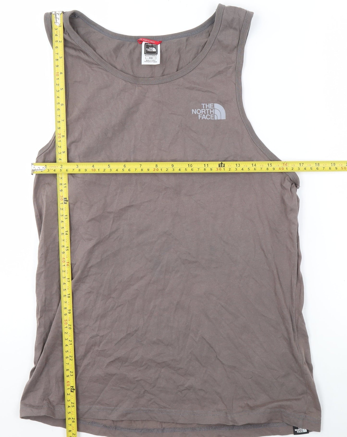 The North Face Mens Brown M Tank Top 100% Cotton Sleeveless Sportswear