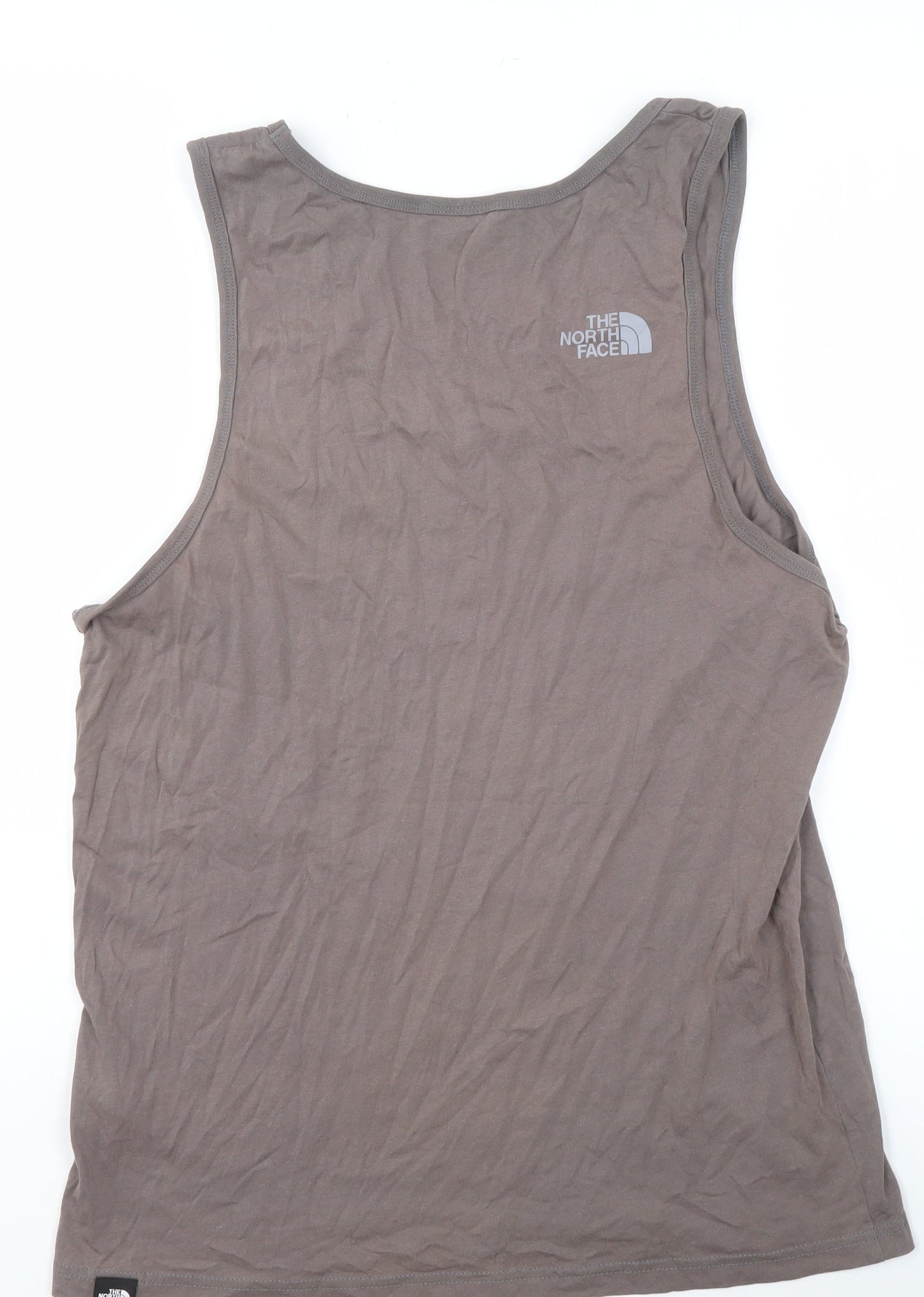 The North Face Mens Brown M Tank Top 100% Cotton Sleeveless Sportswear