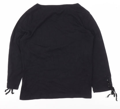 Womens UK Size M Casual Corner Annex Black Pullover Jumper