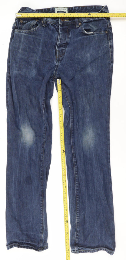 Jasper Conran Mens Blue 34/34 Straight Fit Denim Jeans