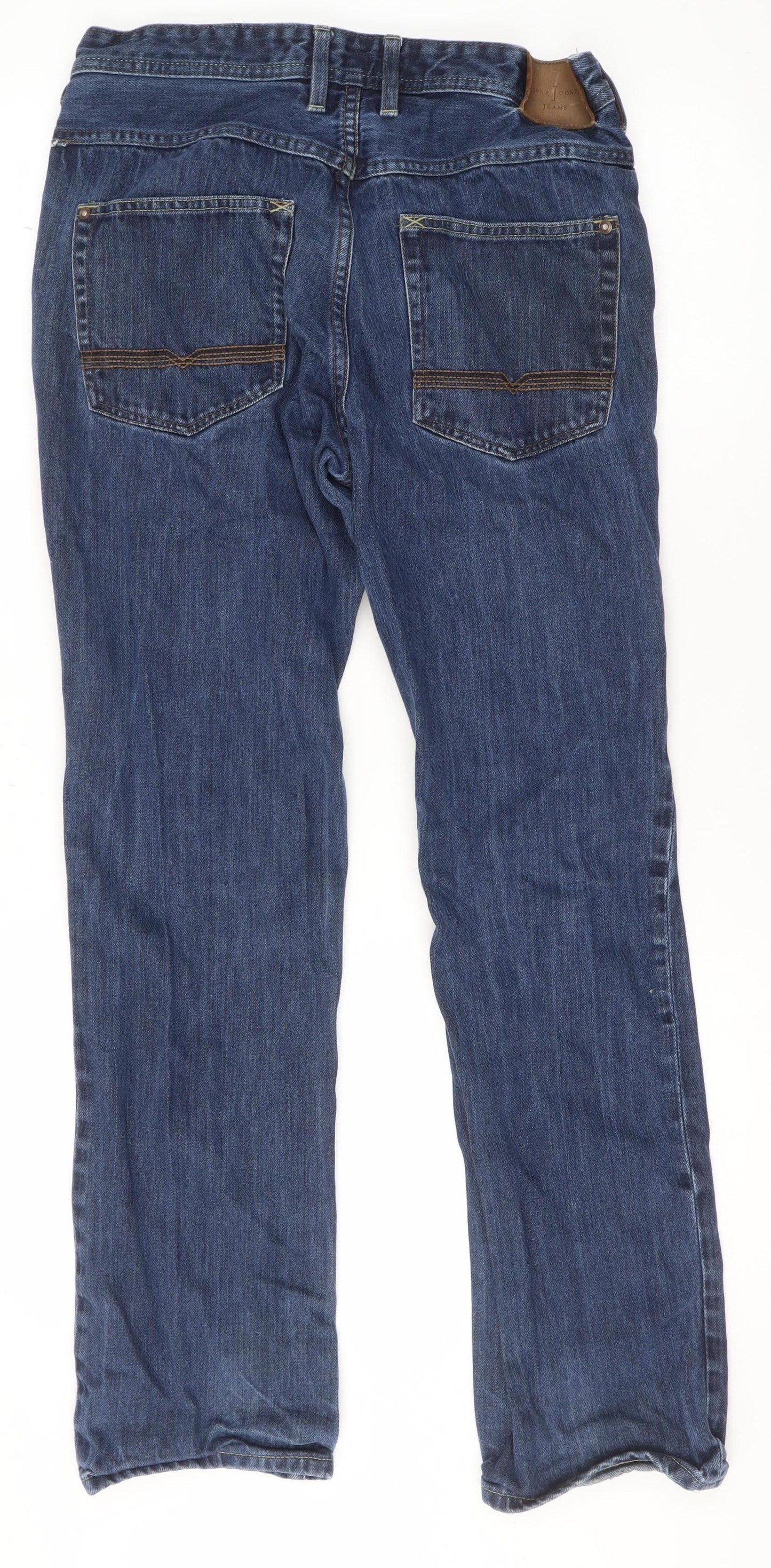 Jasper Conran Mens Blue 34/34 Straight Fit Denim Jeans