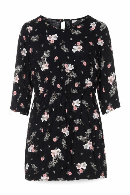 Womens UK Size 12 H&M Black Tunic Blouse