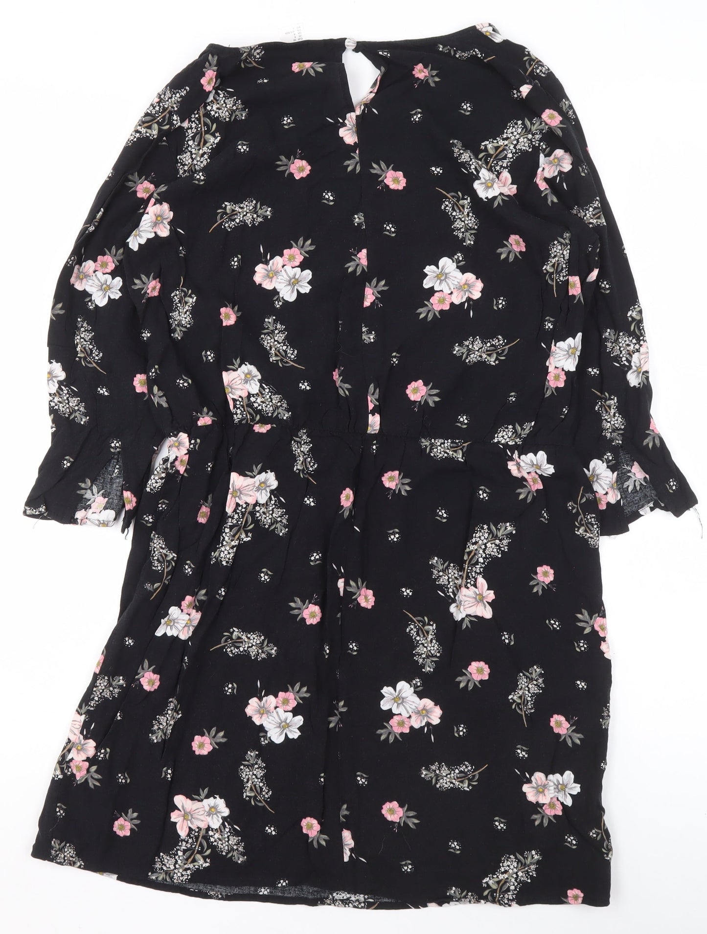Womens UK Size 12 H&M Black Tunic Blouse