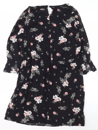 Womens UK Size 12 H&M Black Tunic Blouse