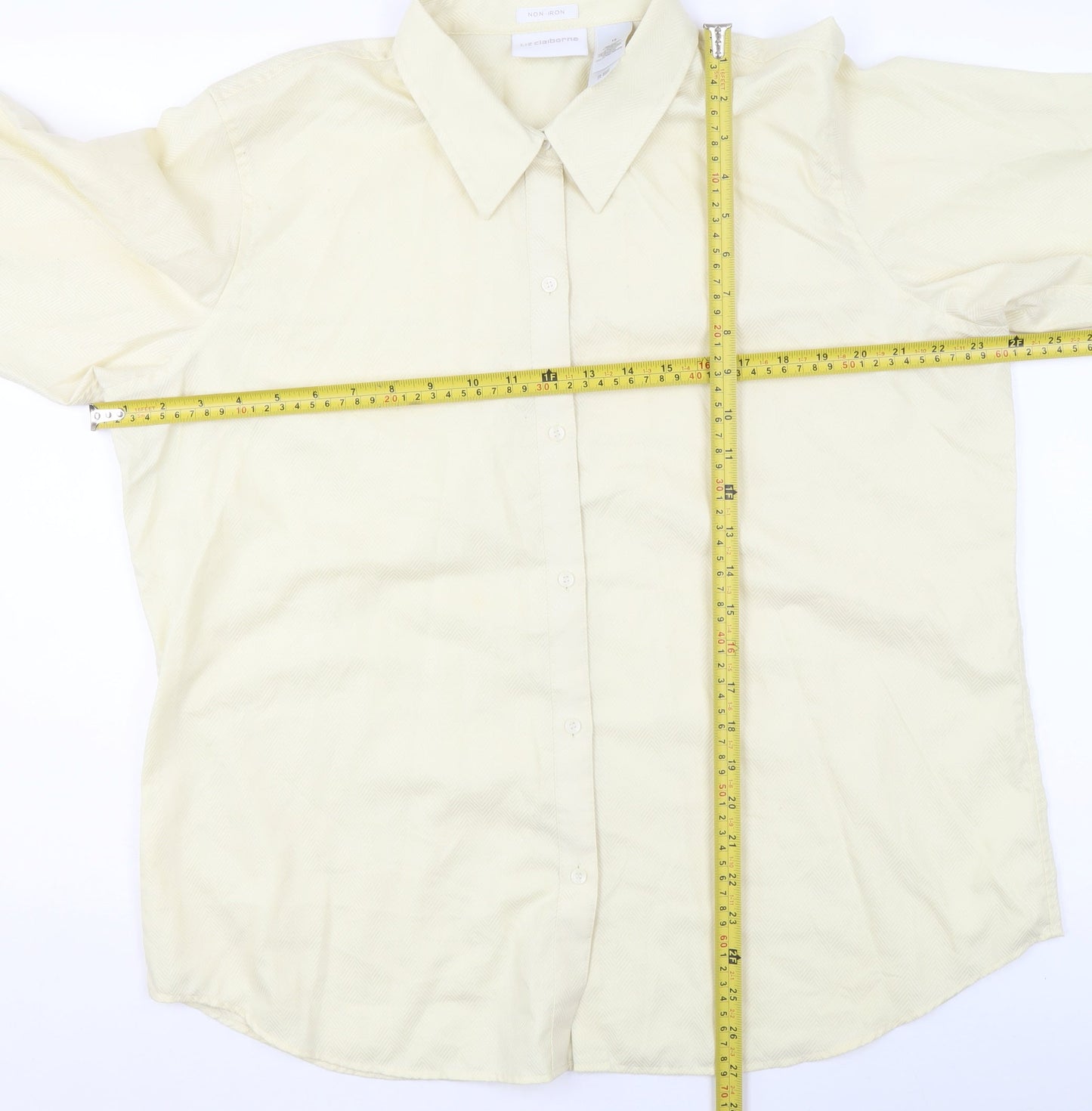 Mens UK Collar Size 16 Liz Claiborne Smart Beige  Dress Shirt