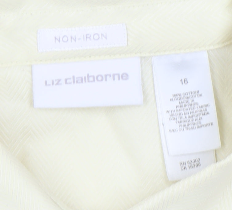 Mens UK Collar Size 16 Liz Claiborne Smart Beige  Dress Shirt