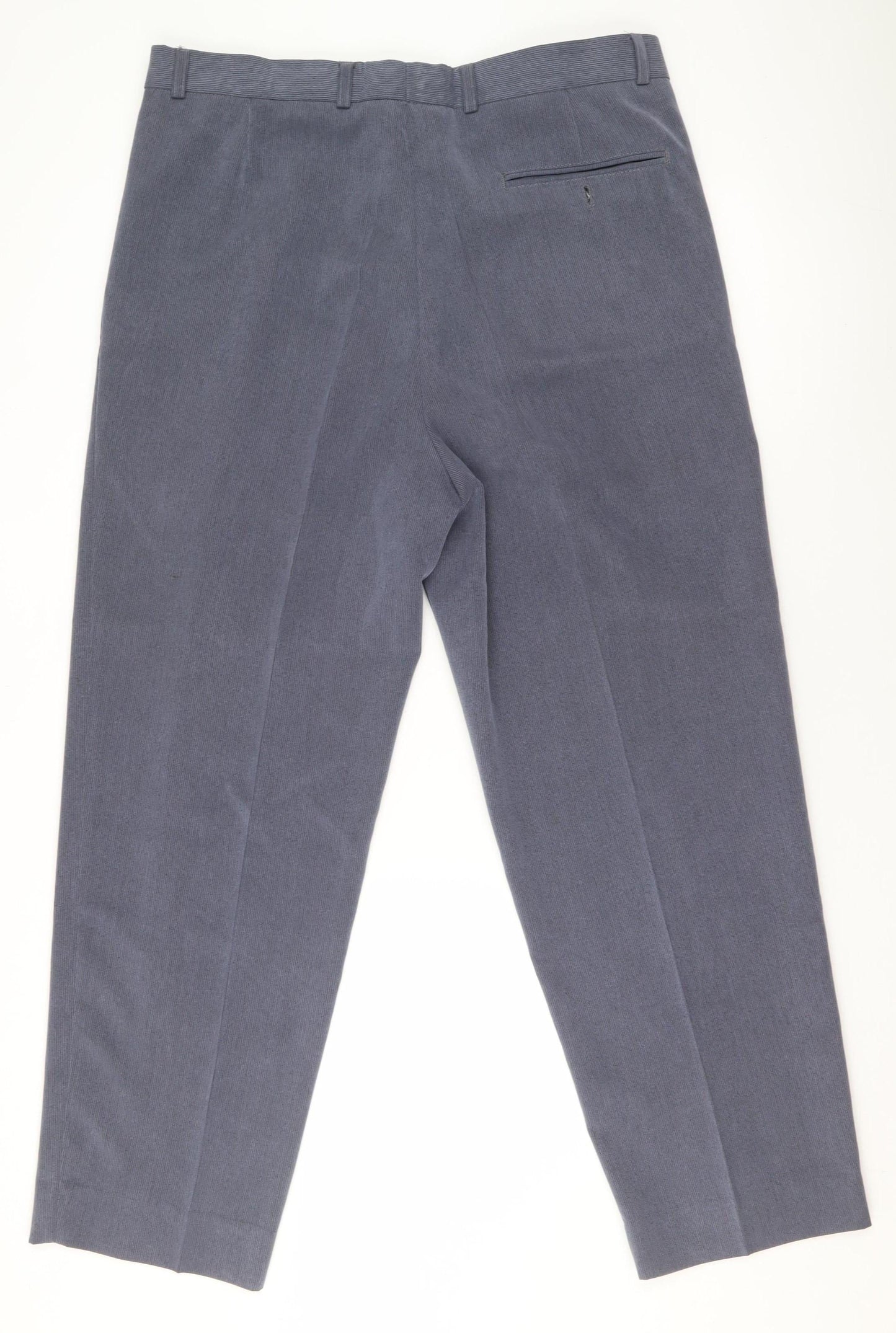 Mens UK Size L Amici Classic Fit Dress Pants Blue Trousers