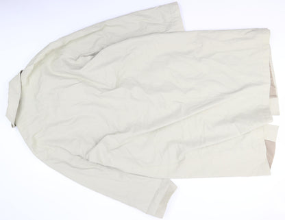 ASOS DESIGN Women Beige Long Cotton Trench Coat UK 16