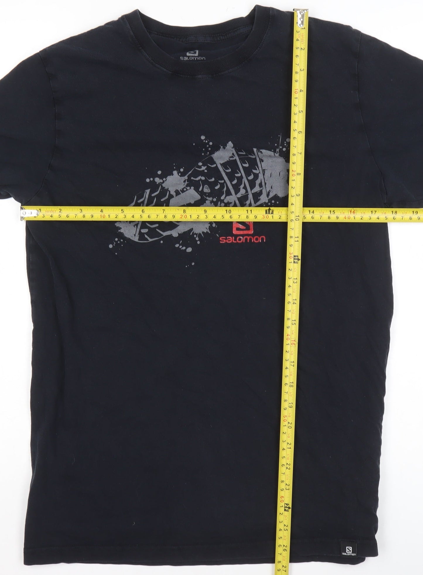 Salomon Men's Black Cotton Graphic Outdoor Sports T-Shirt Size M