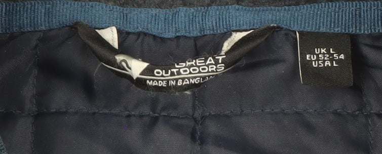 Mens UK Size L Great Outdoors Blue Basic Jacket