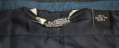 Mens UK Size L Great Outdoors Blue Basic Jacket