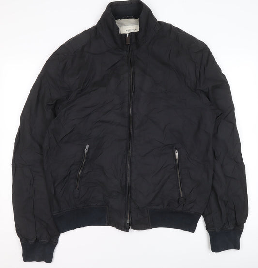 Mens UK Size 2XL Pringle of Scotland Black Bomber Jacket