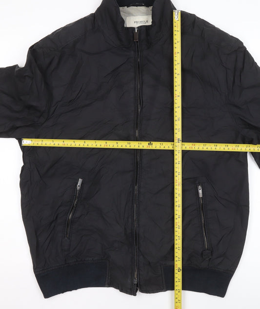 Mens UK Size 2XL Pringle of Scotland Black Bomber Jacket