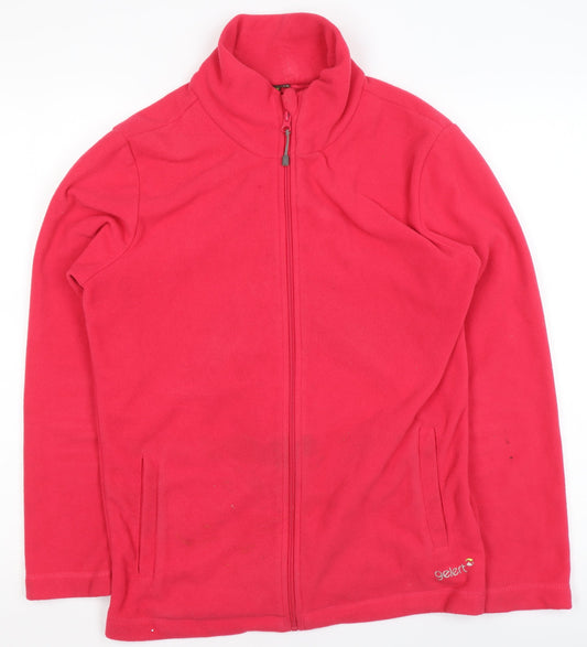 Gelert Womens Pink Fleece Full Zip Jacket Size 12 Lightweight Outdoor Coat