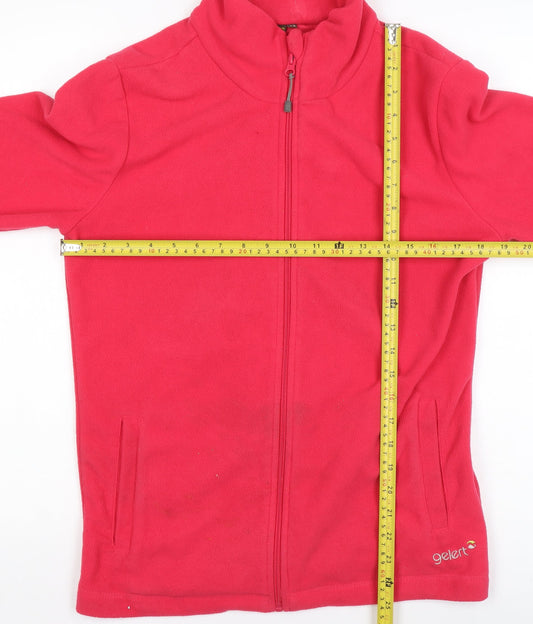 Gelert Womens Pink Fleece Full Zip Jacket Size 12 Lightweight Outdoor Coat