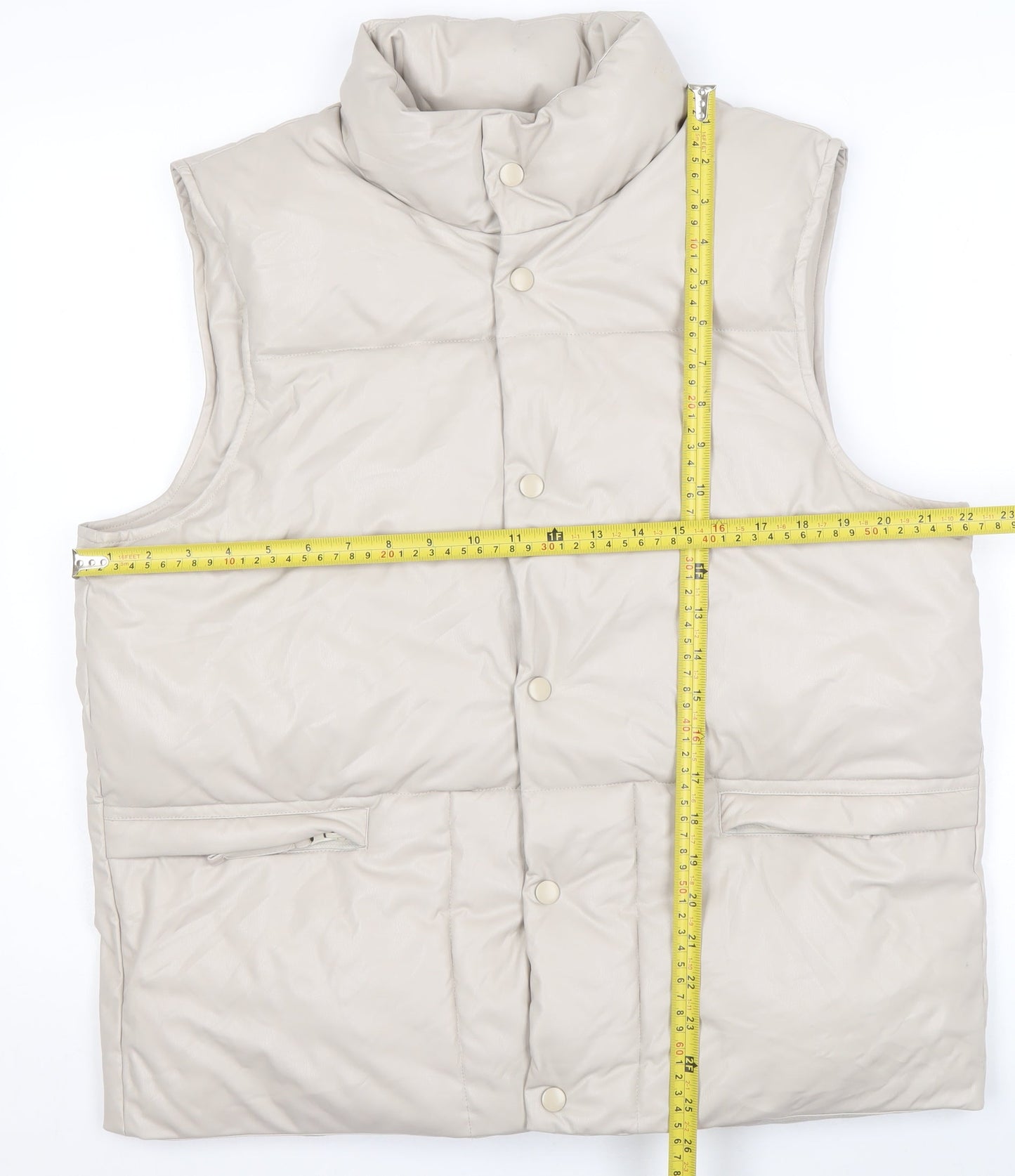 Womens UK Size 14 Topfeeling Beige Puffer Jacket