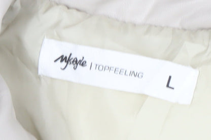 Womens UK Size 14 Topfeeling Beige Puffer Jacket