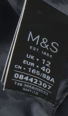 Girls UK Size 12 Marks and Spencer Black Puffer Jacket