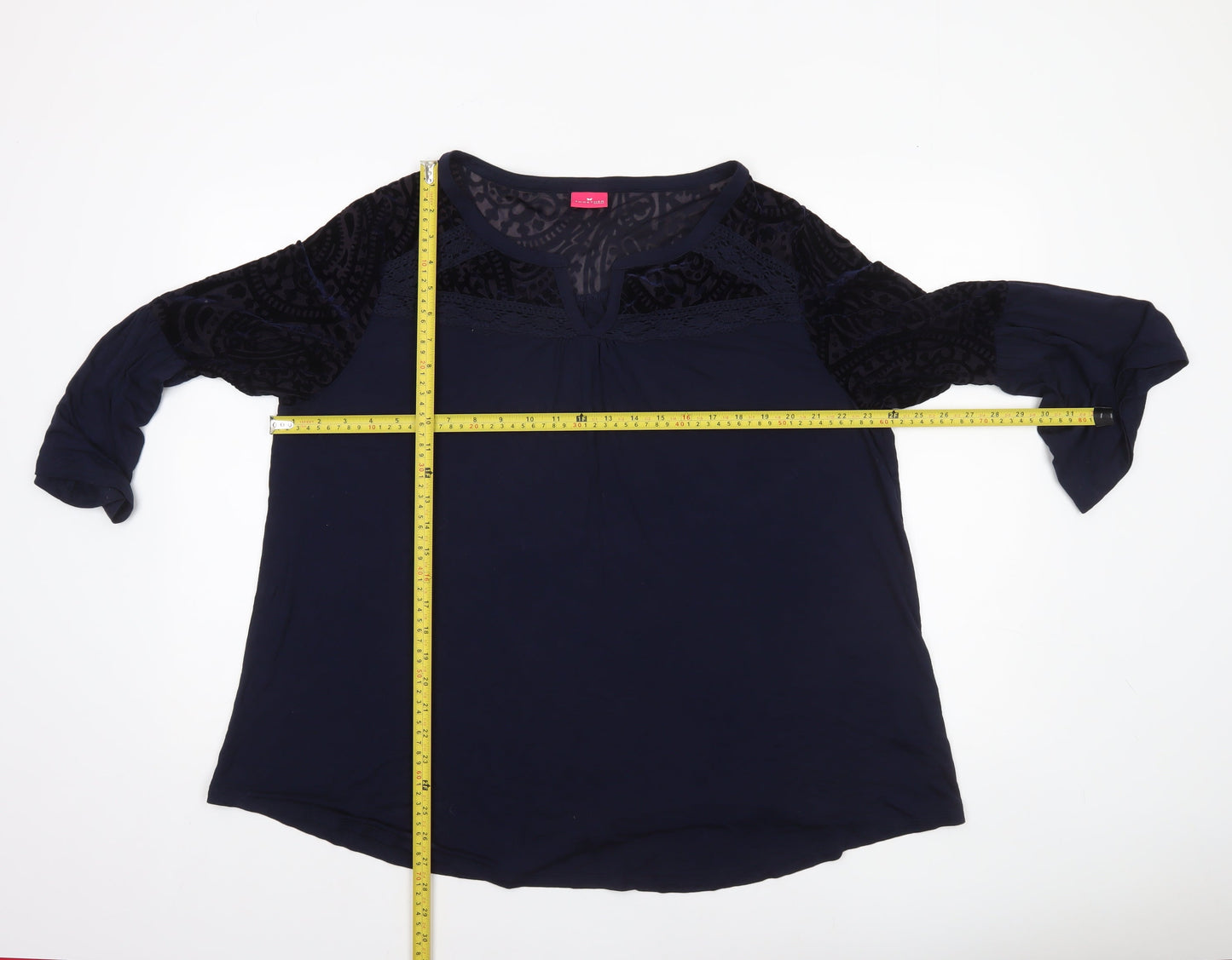 Womens UK Size 3XL Together Blue Tunic Blouse
