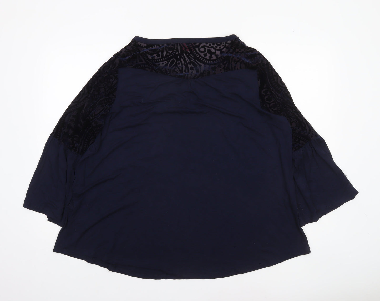 Womens UK Size 3XL Together Blue Tunic Blouse