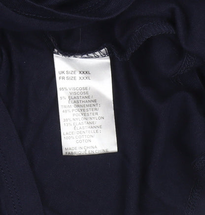 Womens UK Size 3XL Together Blue Tunic Blouse