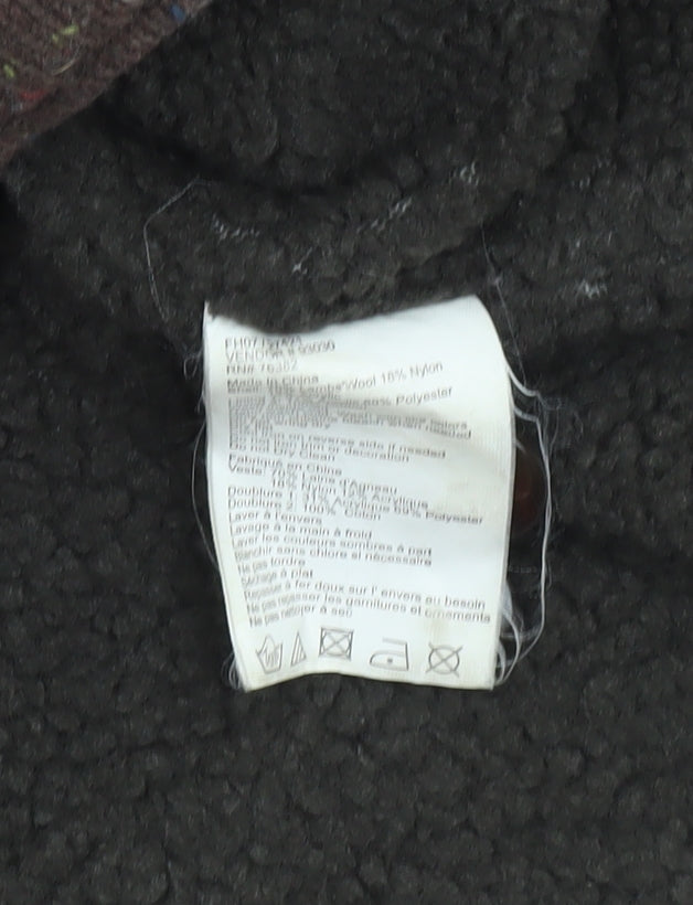 Timberland Men’s Brown Wool Blend Full Zip Knit Jumper L