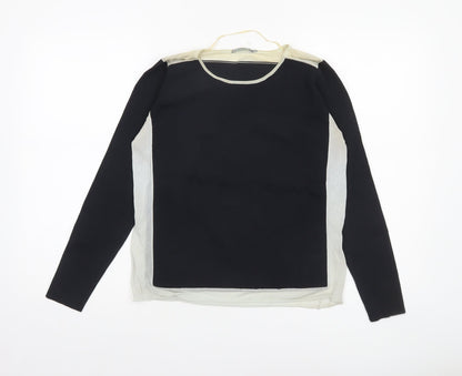 COS Womens Black Lightweight Crew Neck Long Sleeve Pullover Jumper Size S