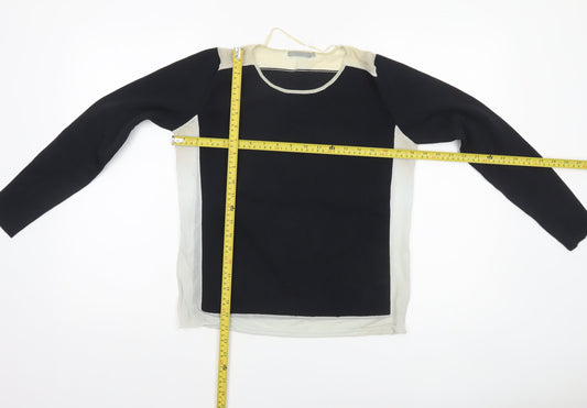 COS Womens Black Lightweight Crew Neck Long Sleeve Pullover Jumper Size S