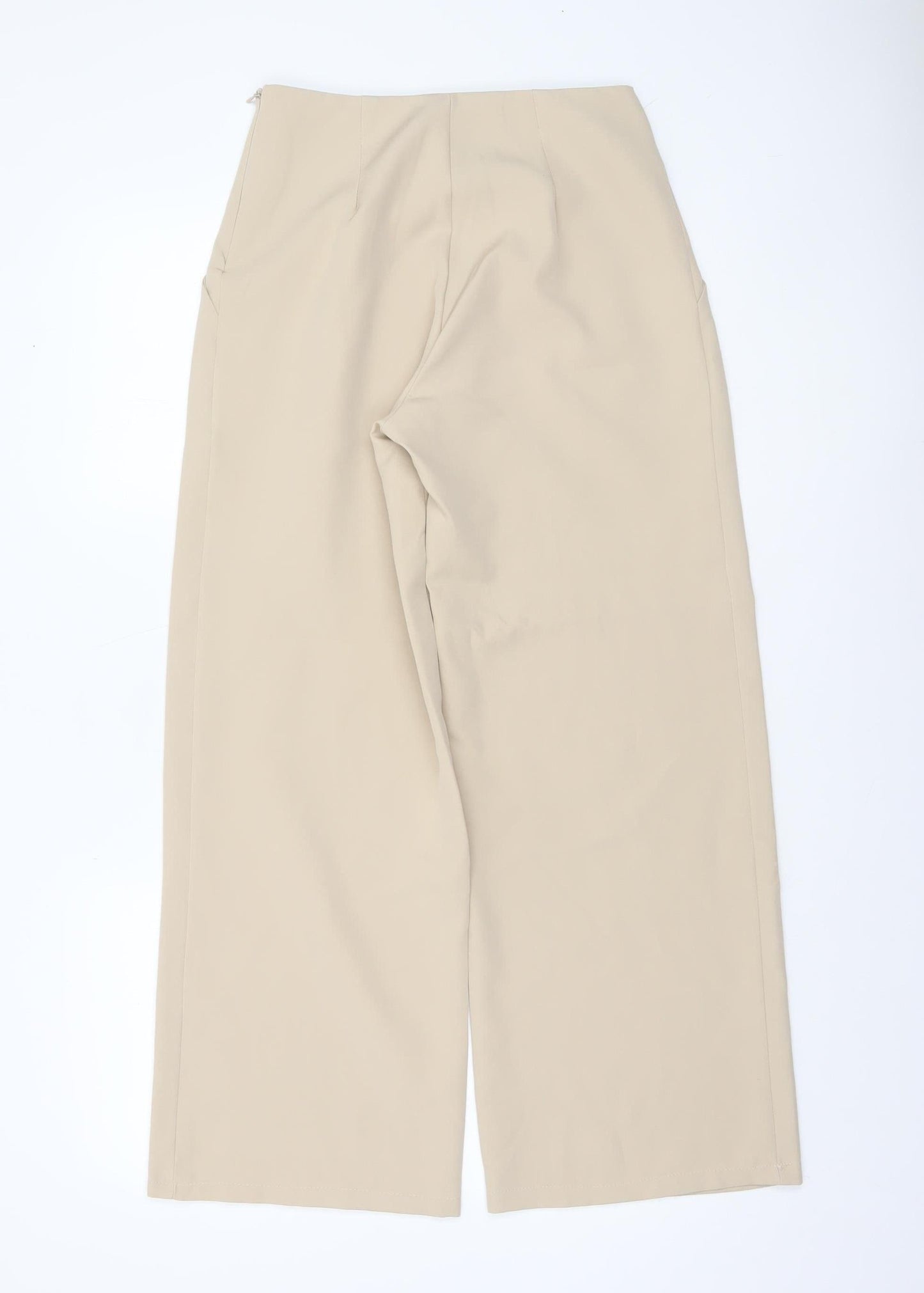 Womens UK Size 6 Boohoo Regular Fit Casual Business Beige Trousers