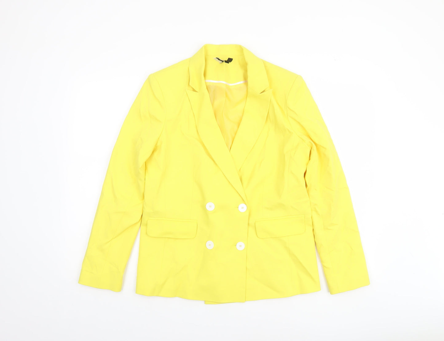 Womens UK Size 12 Topshop Regular Yellow Blazer