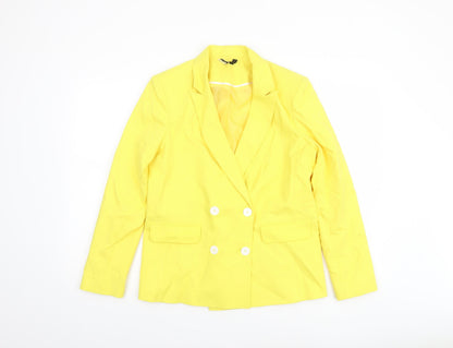 Womens UK Size 12 Topshop Regular Yellow Blazer