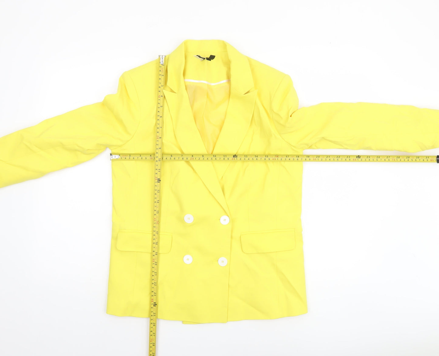 Womens UK Size 12 Topshop Regular Yellow Blazer