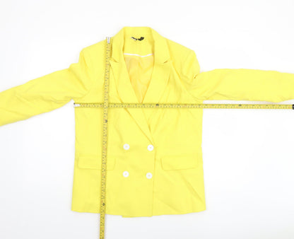 Womens UK Size 12 Topshop Regular Yellow Blazer