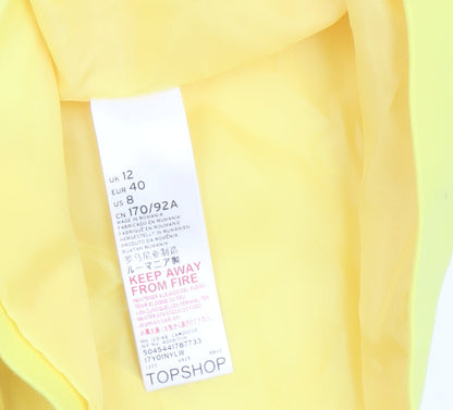 Womens UK Size 12 Topshop Regular Yellow Blazer