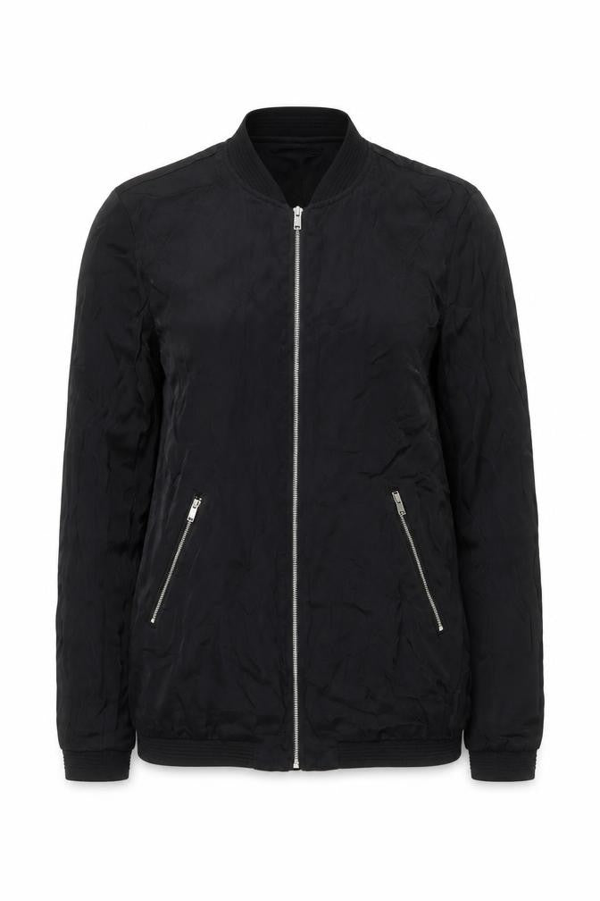 Womens UK Size 12 TRF Outerwear Black Bomber Jacket