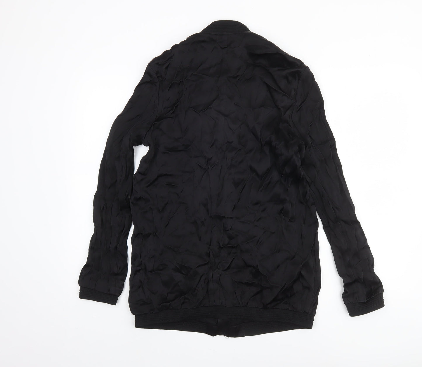 Womens UK Size 12 TRF Outerwear Black Bomber Jacket