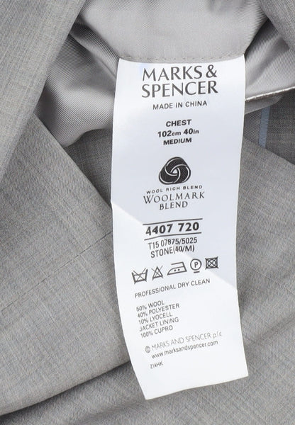 Mens UK Size M Marks and Spencer Regular Grey Suit Jacket