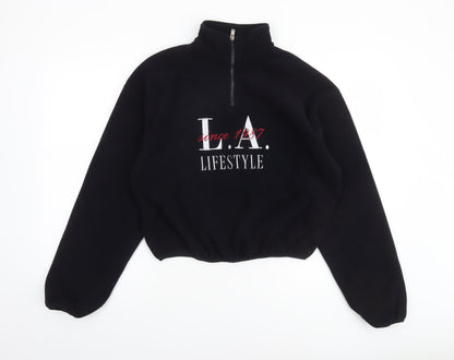 Womens UK Size 8 Bershka Black Pullover Sweatshirt