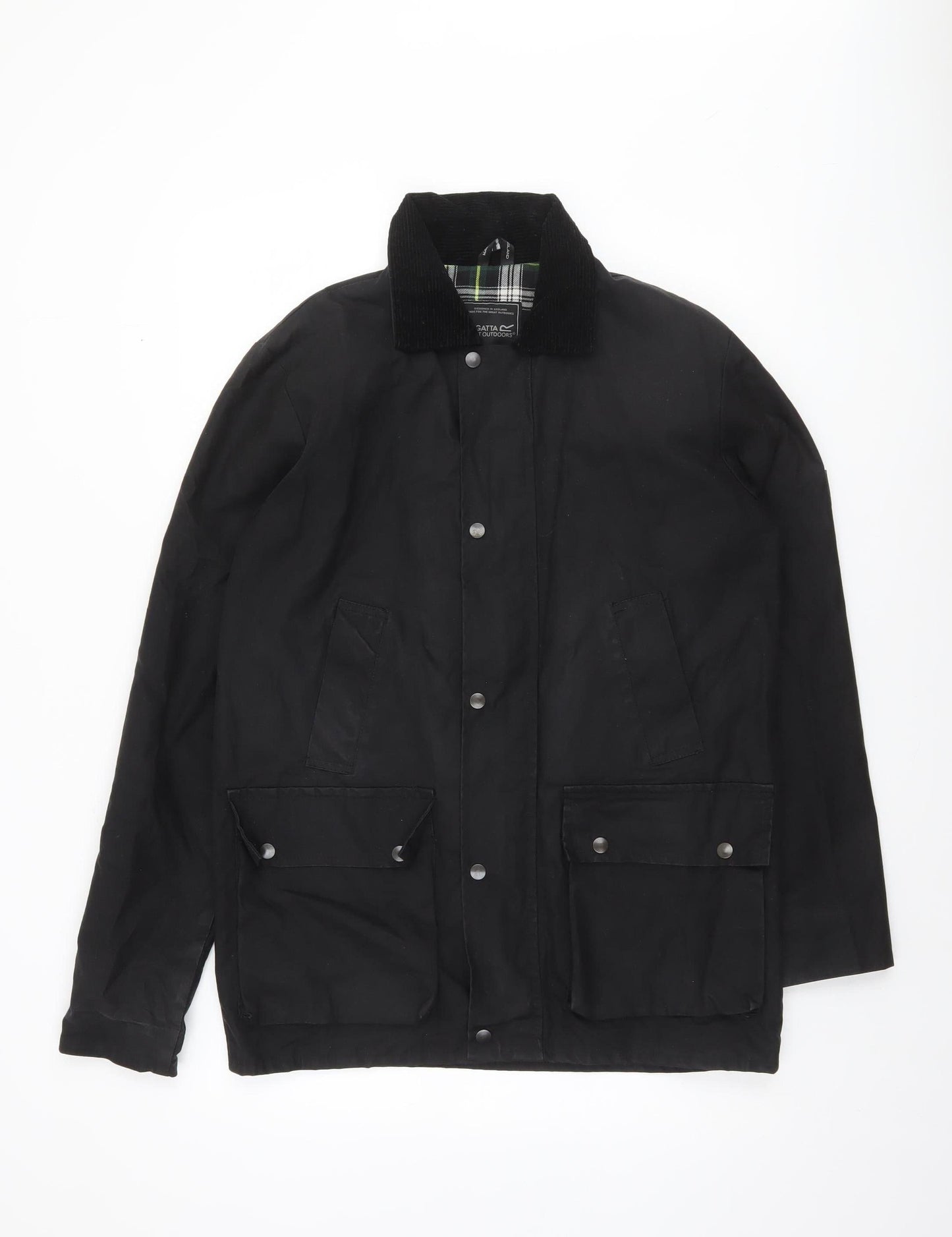 Mens UK Size S Regatta Black Waxed Jacket