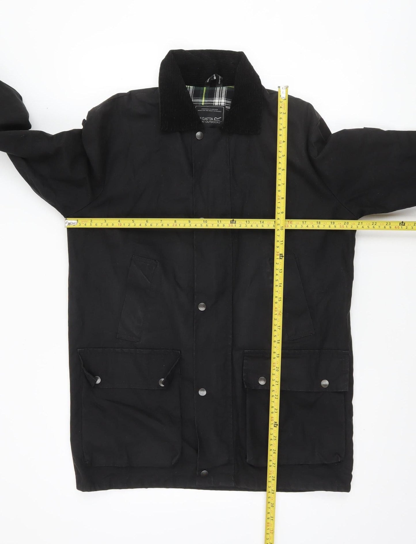 Mens UK Size S Regatta Black Waxed Jacket