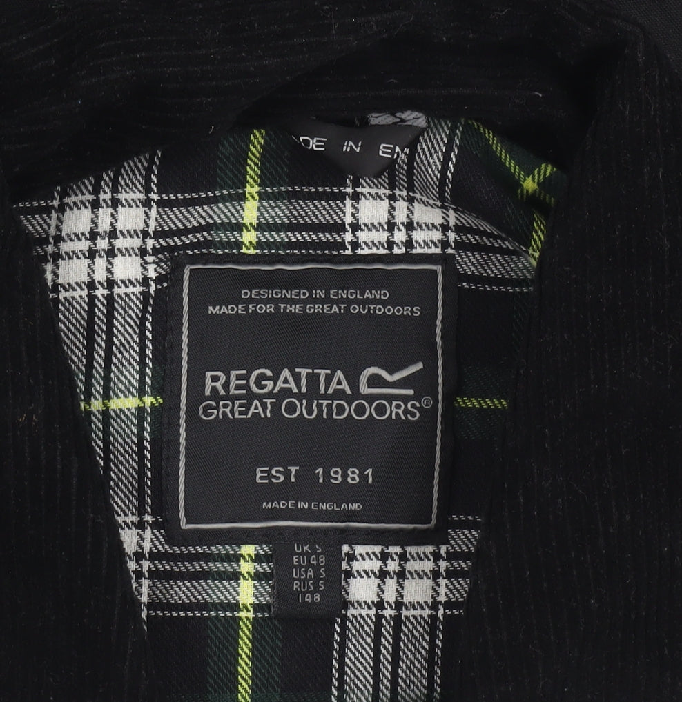 Mens UK Size S Regatta Black Waxed Jacket