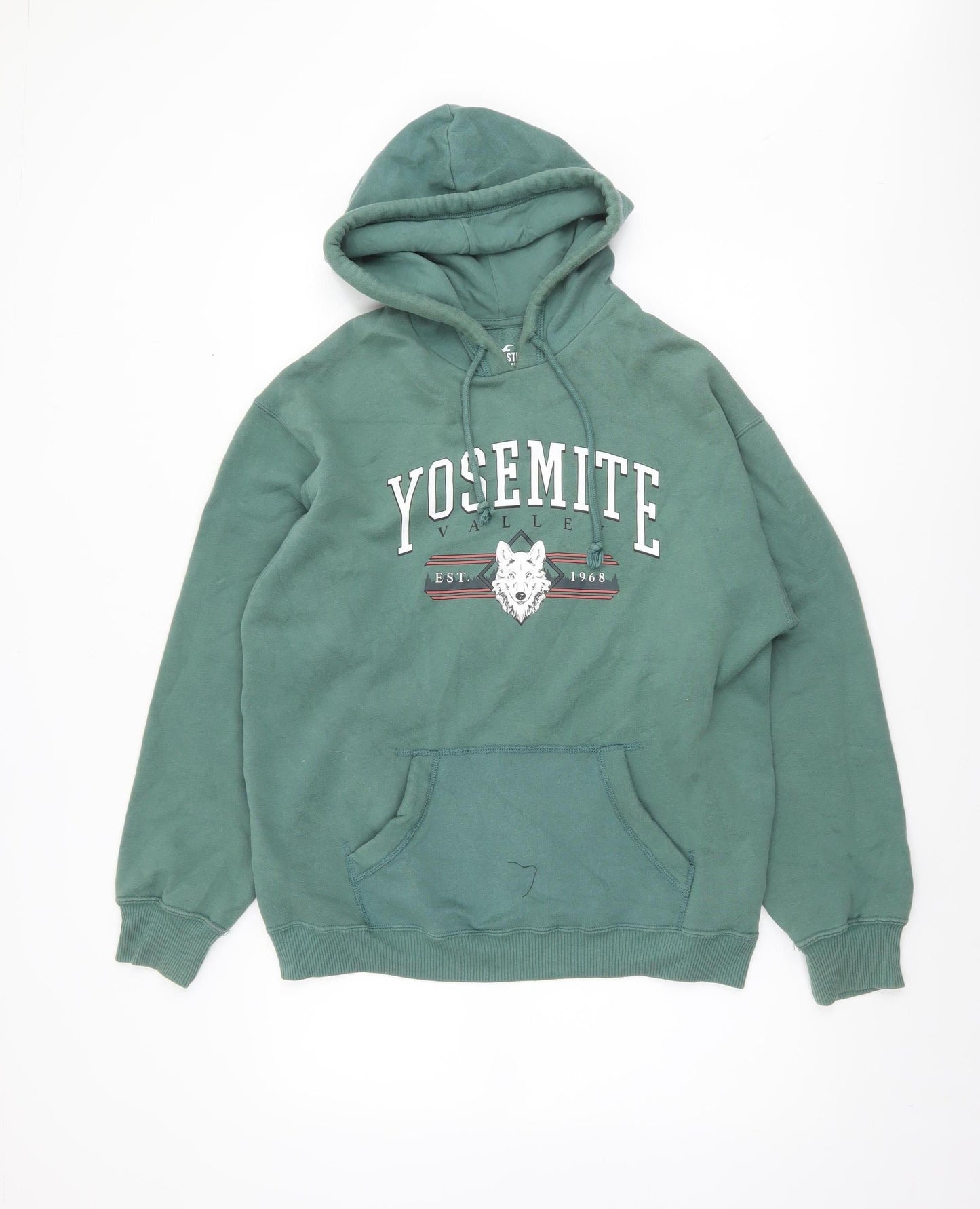 Mens UK Size XS Hollister Green Pullover Hoodie