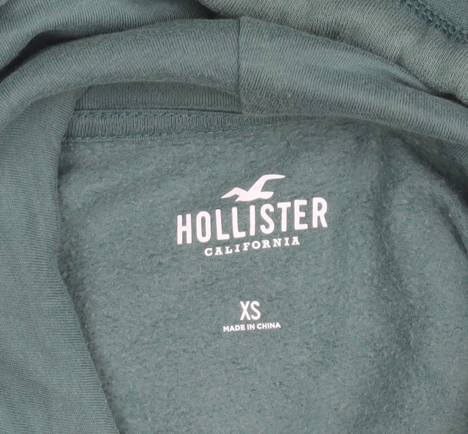 Mens UK Size XS Hollister Green Pullover Hoodie