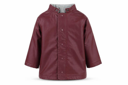 Front view of H&M unisex baby red waterproof lined rain coat 12-18 months