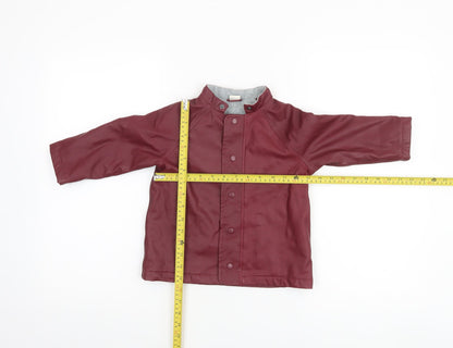 H&M Unisex Baby Red Waterproof Lined Rain Coat 12-18 Months