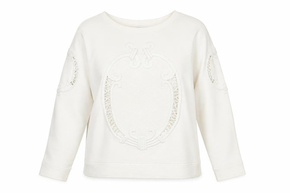 Womens UK Size M Zara Ivory Pullover Sweatshirt