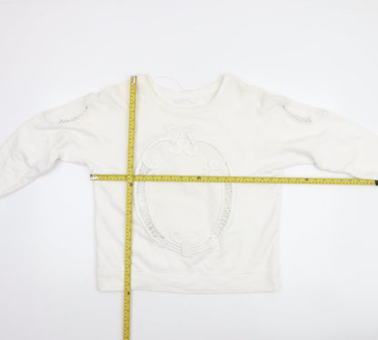 Womens UK Size M Zara Ivory Pullover Sweatshirt